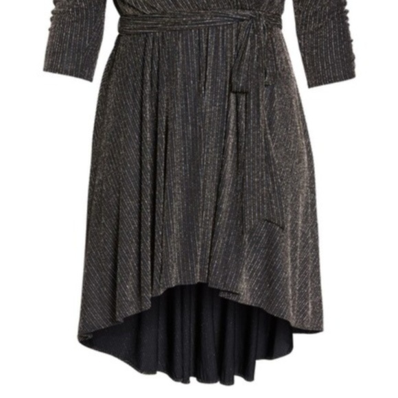 Chelsea28 Metallic Wrap Dress Plus Size 20W NWT - Picture 7 of 8